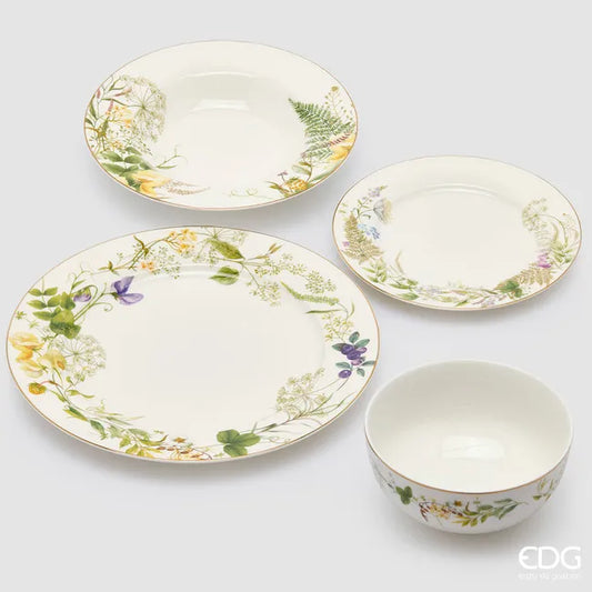 EDG - Set Piatti 24 pezzi Fiorimix
