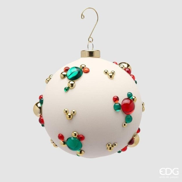 EDG - Pallina di Natale con Bolle Ø12 cm Bianca