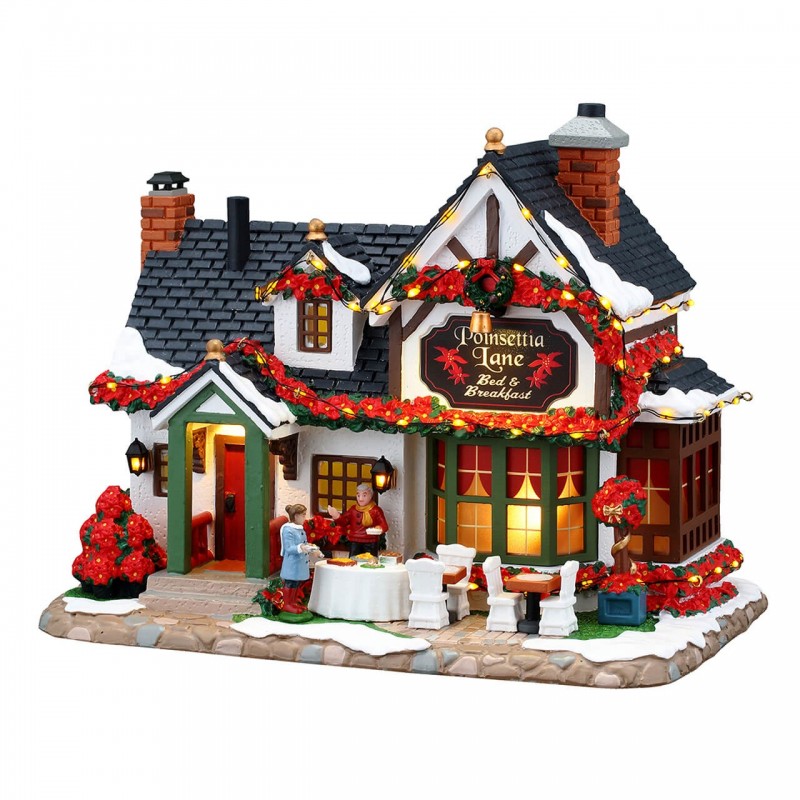 Lemax - Poinsettia Lane Bed & Breakfast B/O 4.5V