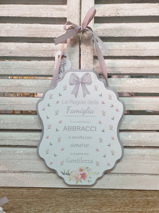 Nuvole di Stoffa - Targa da Appendere Le Regole