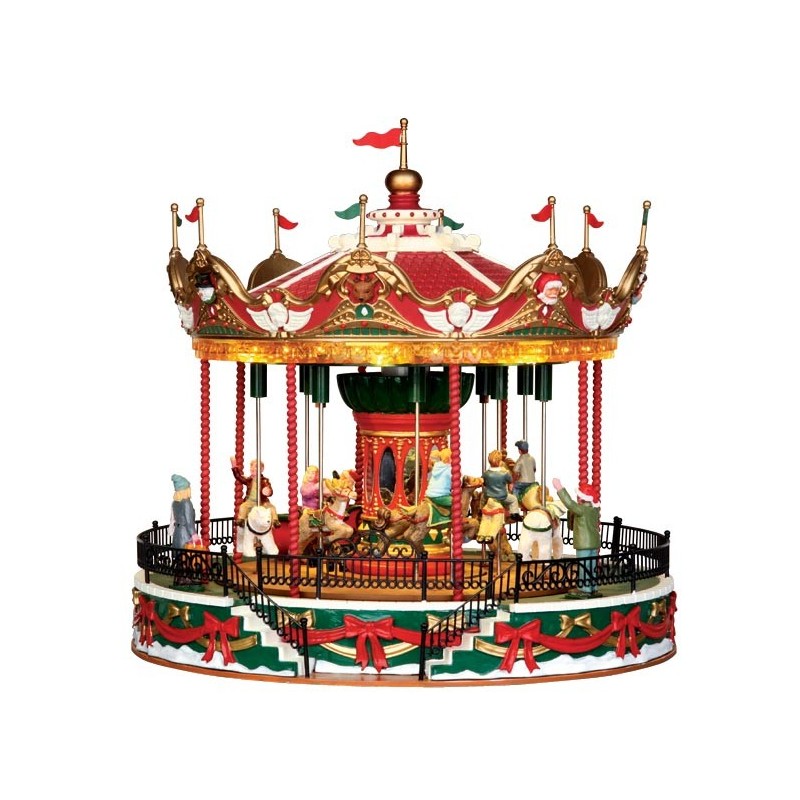Lemax - Santa Carousel con Alimentatore 4.5V