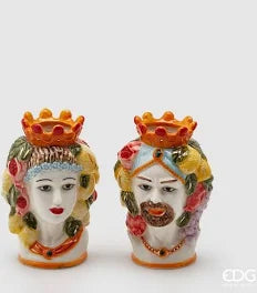 EDG - Vaso Testa Sicily H 15cm Multicolor