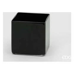 EDG - Vaso Nida Cubo Black H 15cm