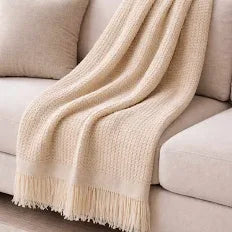 EDG - Coperta Quadretti Beige
