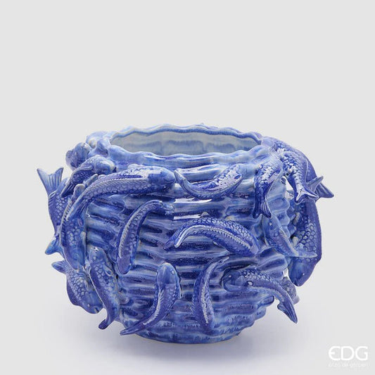 EDG - Vaso Chakra Carpa Koi Blu