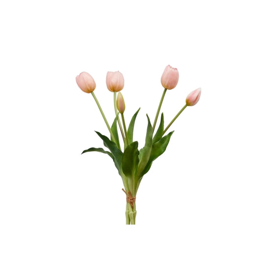 EDG - Mazzo Tulipani Rosa artificiali Soft Real Touch